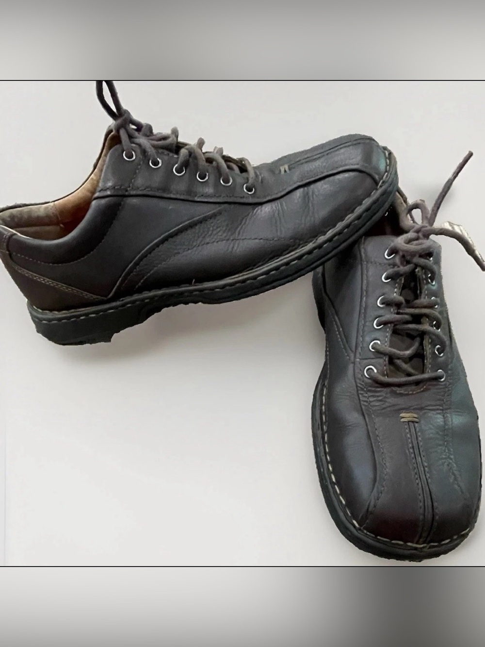 Men’s Clark’s Dark Brown NEBULAE Leather Lace-Up Oxford Shoes size 10M